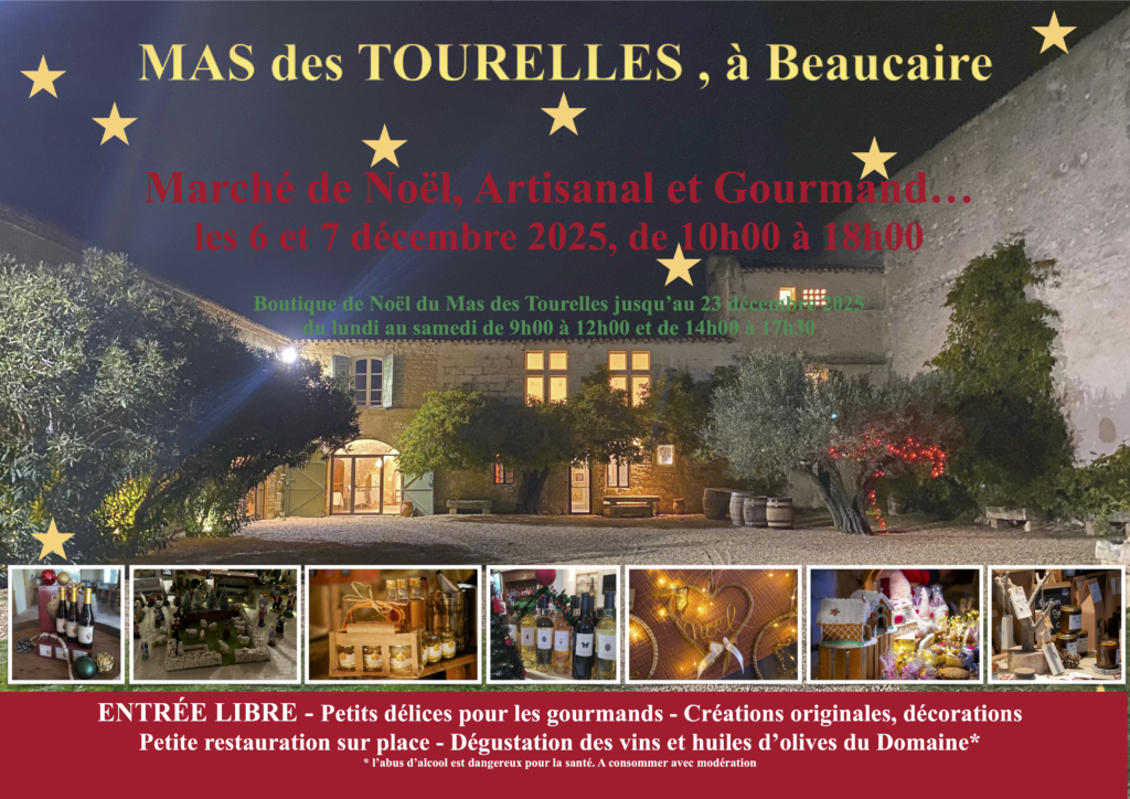 🎄Marché de Noël artisanal et gourmand au Mas des Tourelles🎄